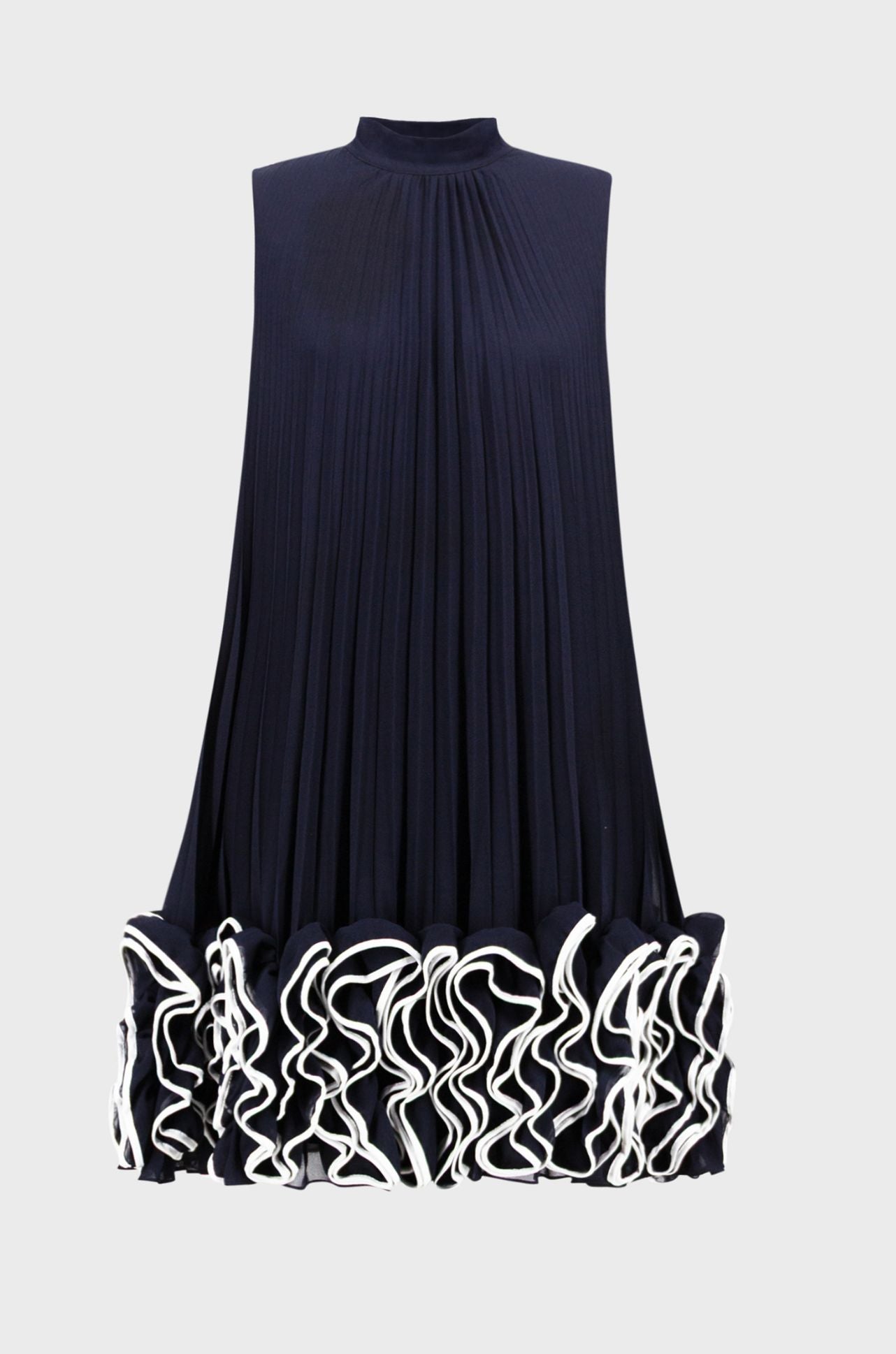 Joseph Ribkoff - Chiffon Ruffle Hem Trapeze Dress