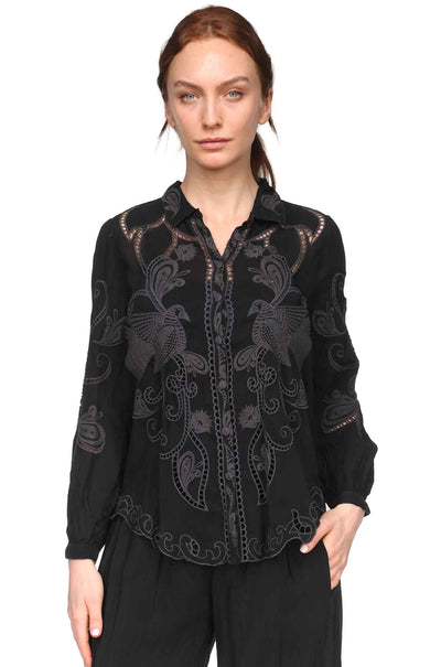 Johnny Was - Chryssie Camp Shirt in Roseann