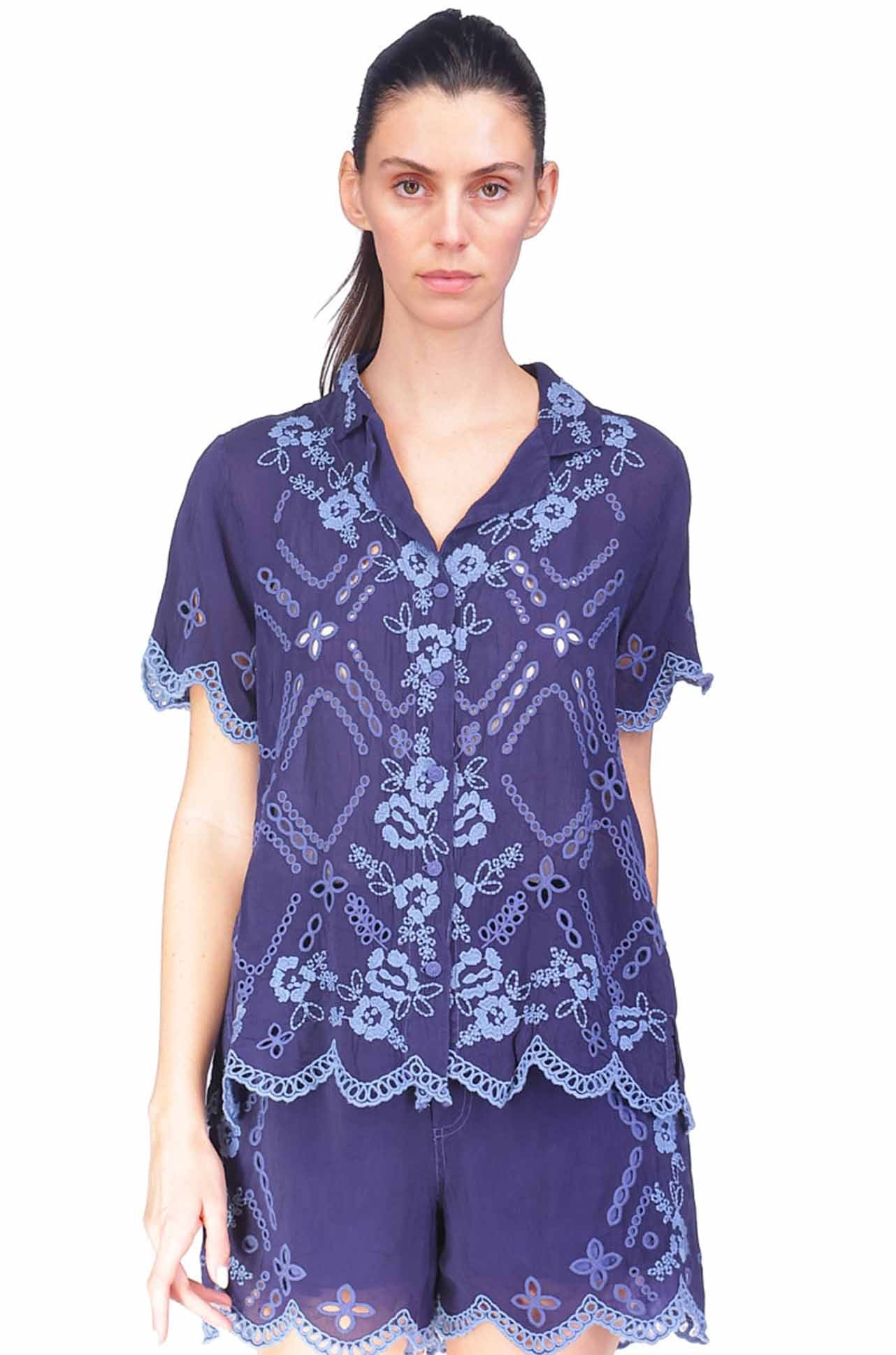 Johnny Was - Chryssie Camp Shirt in Santi