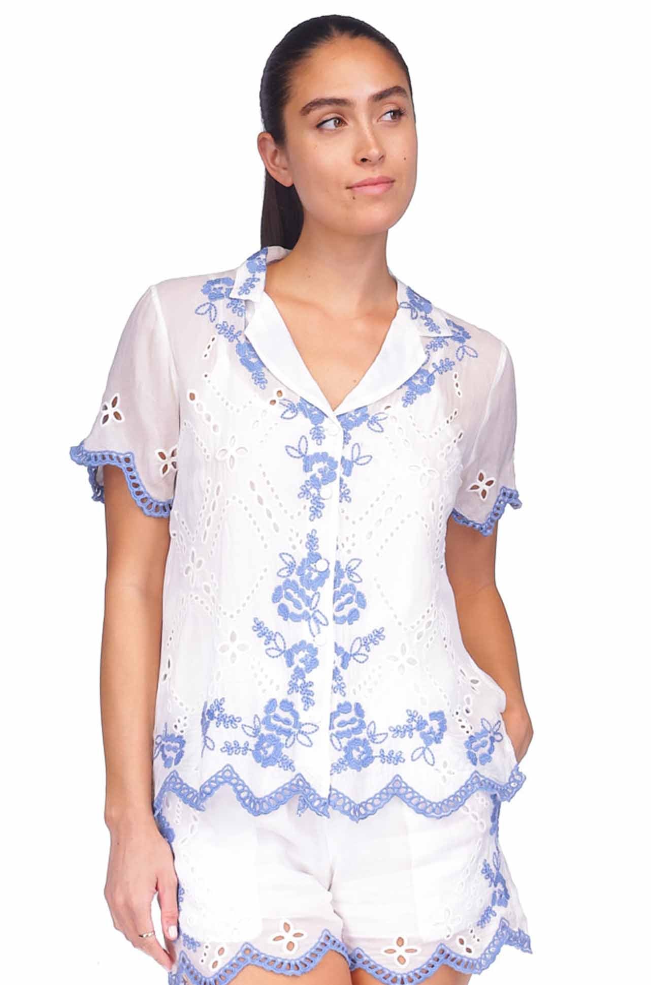 Johnny Was - Chryssie Camp Shirt in Santi
