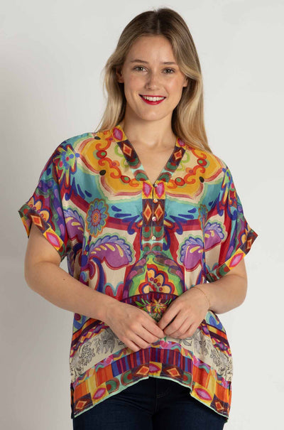 Johnny Was - Cillia Blouse in Mcanna Scarf Print