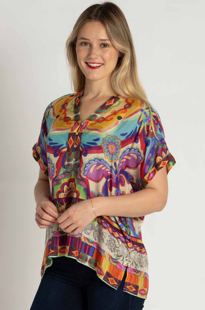 Johnny Was - Cillia Blouse in Mcanna Scarf Print