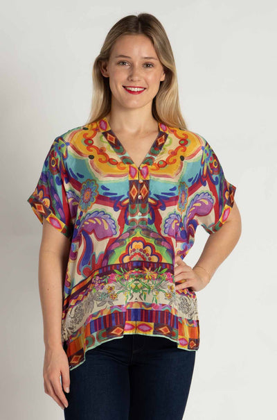 Johnny Was - Cillia Blouse in Mcanna Scarf Print