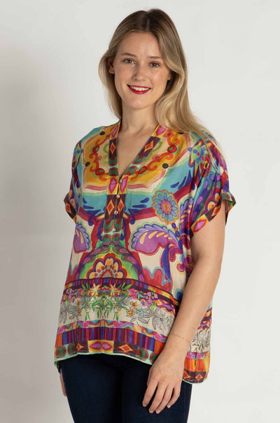 Johnny Was - Cillia Blouse in Mcanna Scarf Print