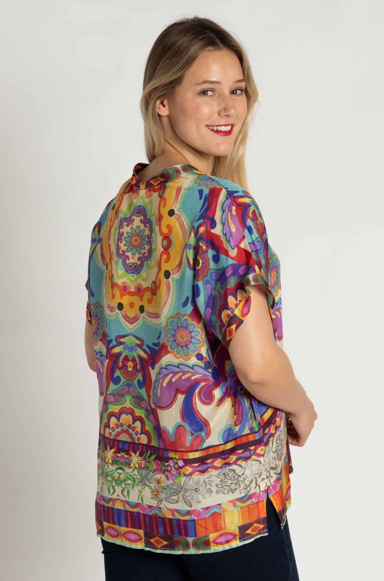 Johnny Was - Cillia Blouse in Mcanna Scarf Print