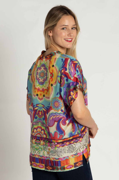Johnny Was - Cillia Blouse in Mcanna Scarf Print