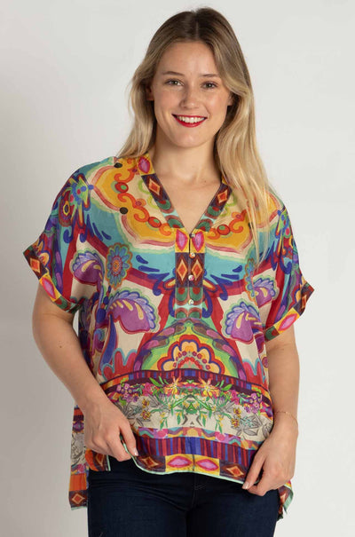 Johnny Was - Cillia Blouse in Mcanna Scarf Print