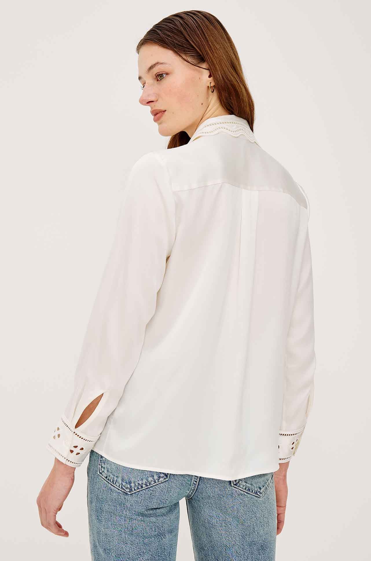 Rails - Clarise LS Button Down in Ivory Eyelet