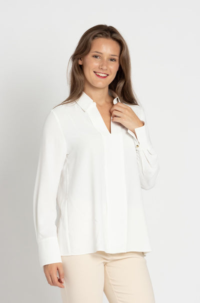 Marc Cain - Collared V-Neck Blouse