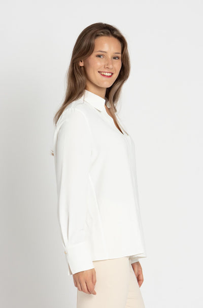 Marc Cain - Collared V-Neck Blouse