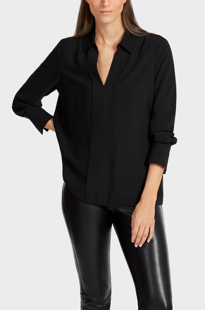 Marc Cain - Collared V-Neck Blouse
