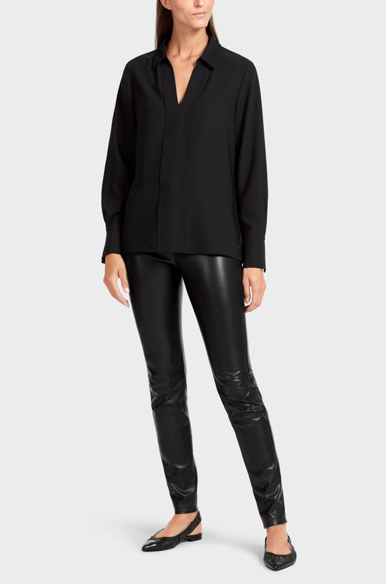 Marc Cain - Collared V-Neck Blouse
