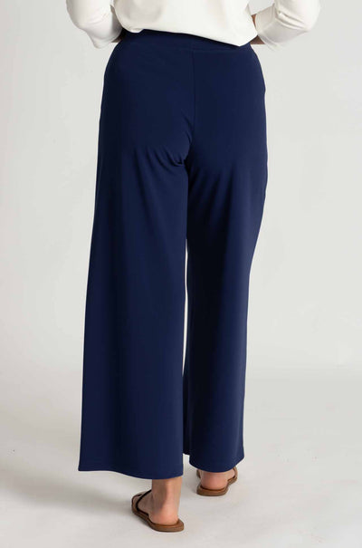 Mela Purdie - Crop Palazzo Pant in Powder Knit in Sapphire