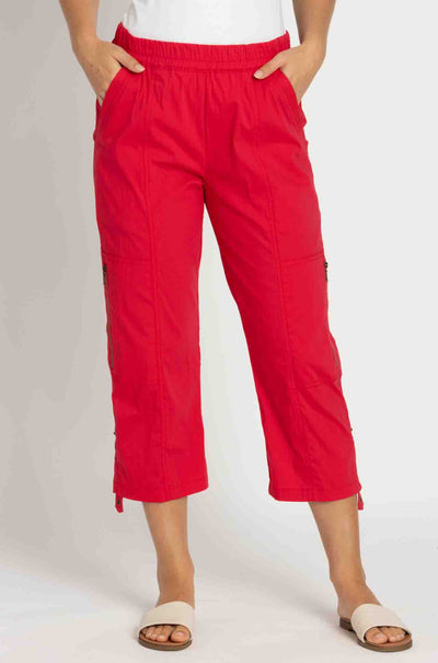 Mela Purdie - Cropped Zip Cargo in Geranium