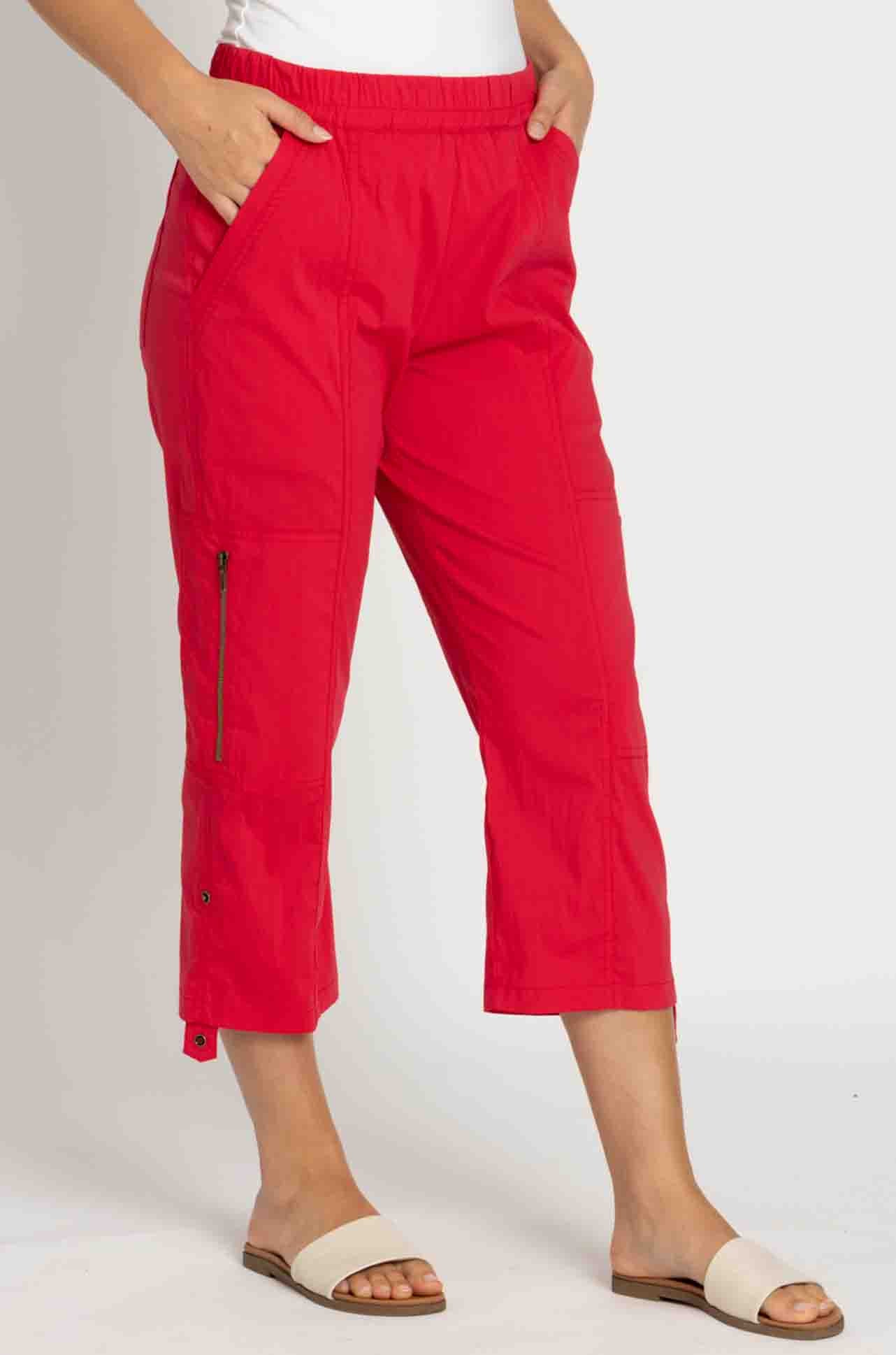 Mela Purdie - Cropped Zip Cargo in Geranium