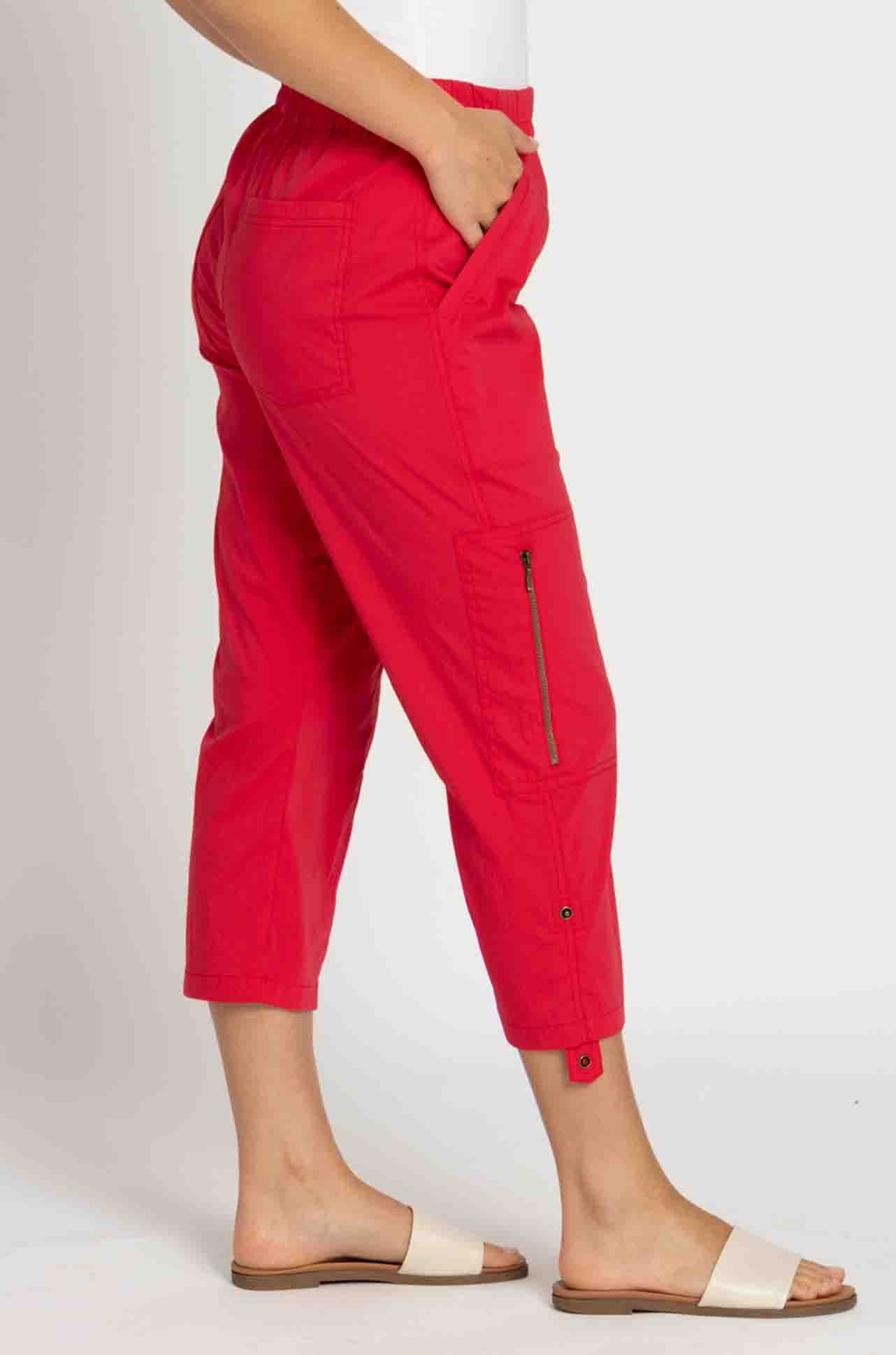 Mela Purdie - Cropped Zip Cargo in Geranium