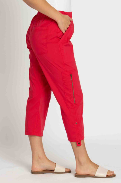 Mela Purdie - Cropped Zip Cargo in Geranium