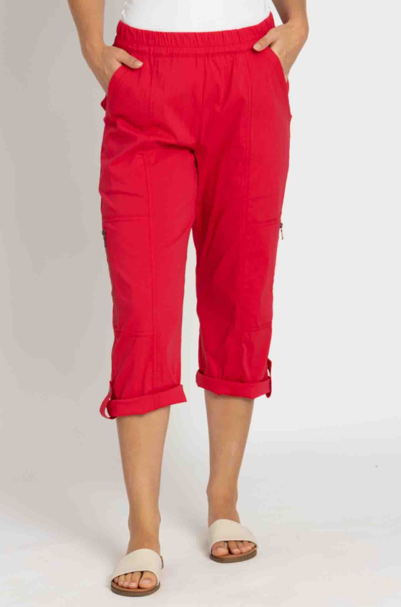Mela Purdie - Cropped Zip Cargo in Geranium