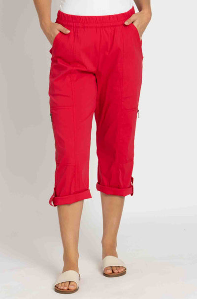 Mela Purdie - Cropped Zip Cargo in Geranium