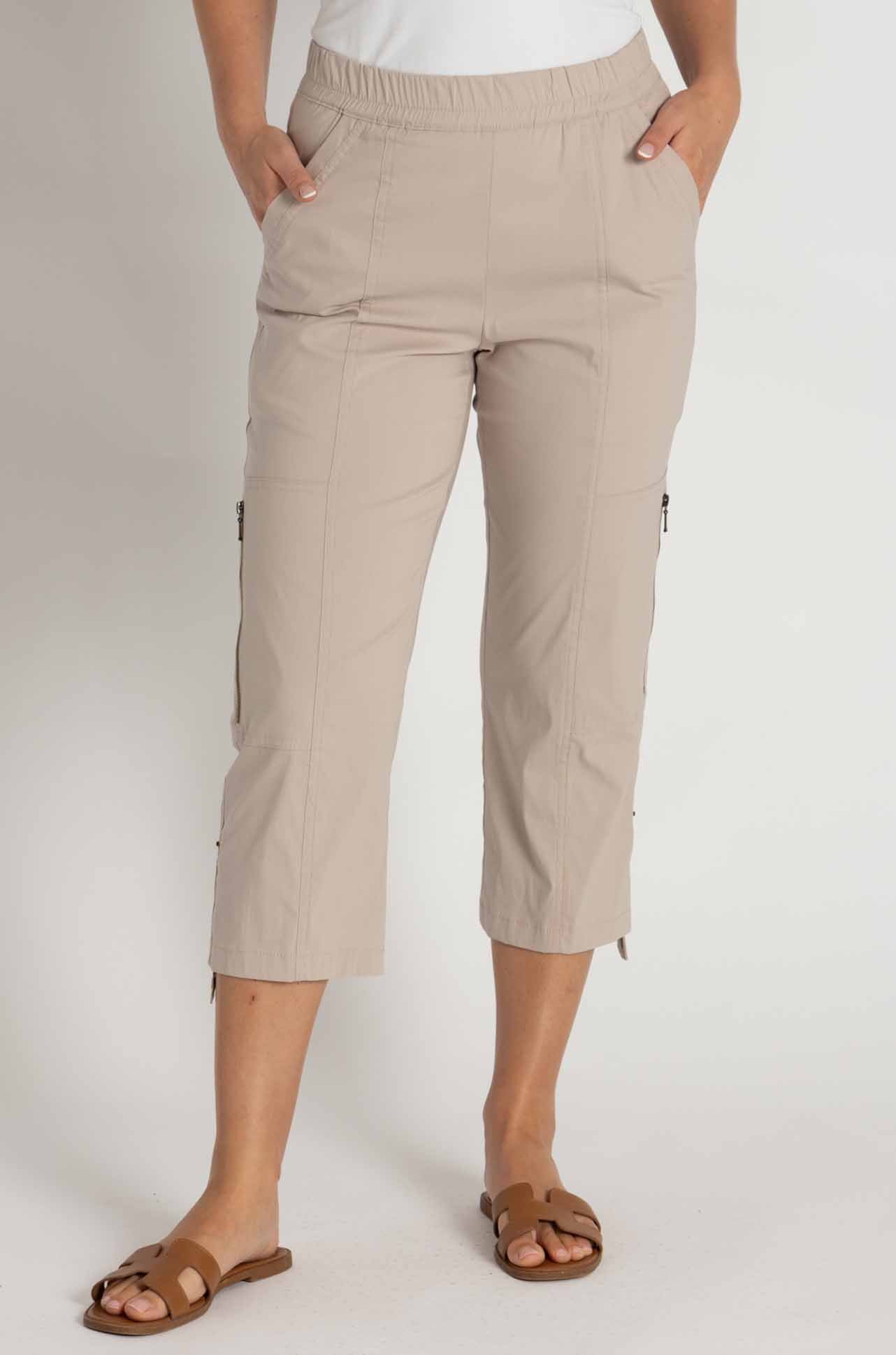 Mela Purdie - Cropped Zip Cargo in Praline