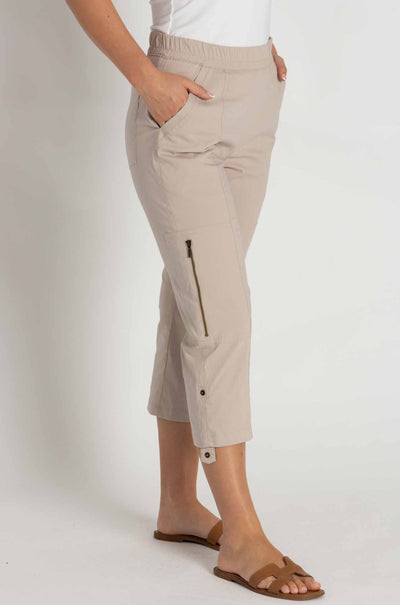 Mela Purdie - Cropped Zip Cargo in Praline