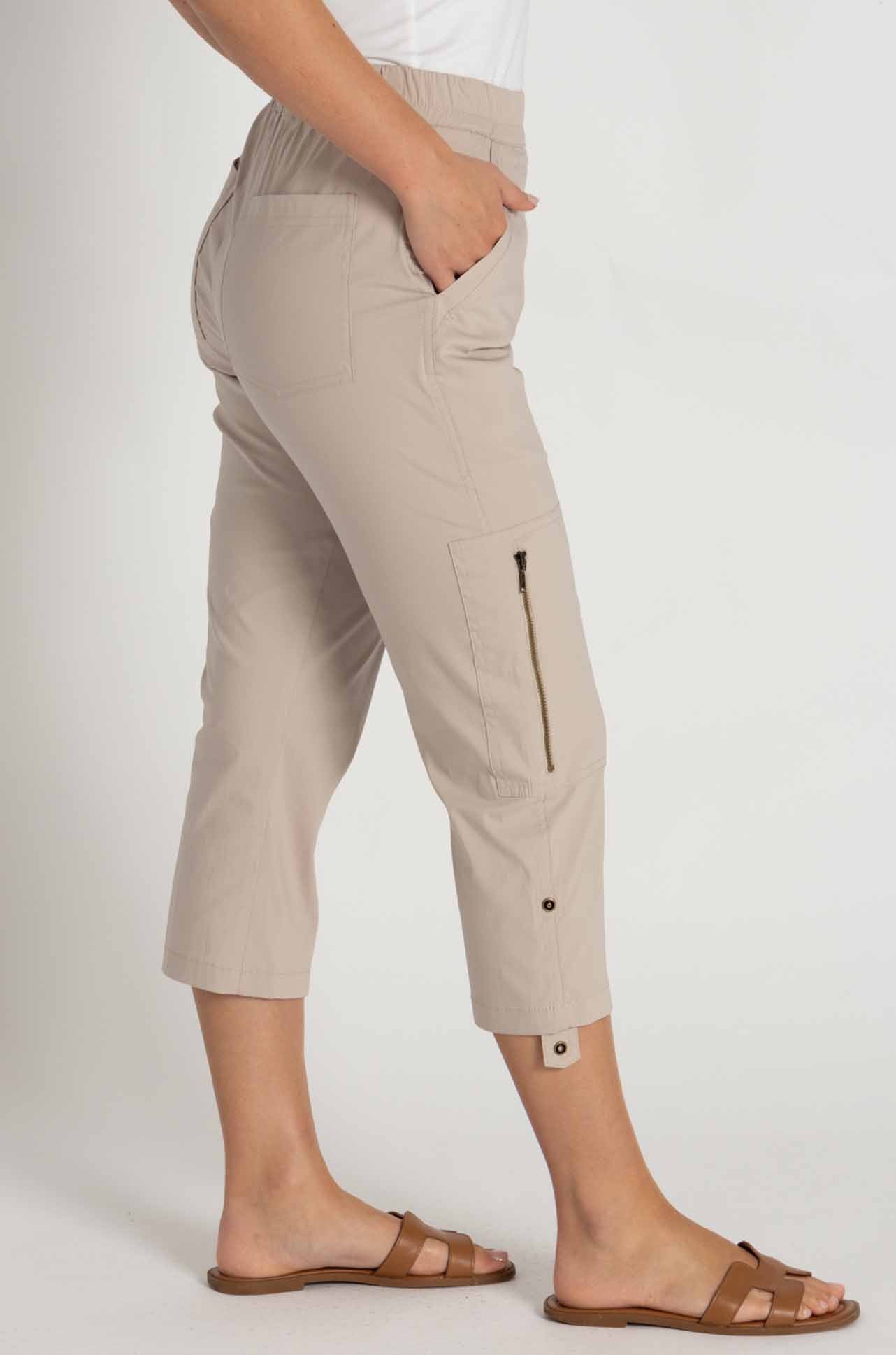 Mela Purdie - Cropped Zip Cargo in Praline