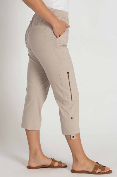 Mela Purdie - Cropped Zip Cargo in Praline
