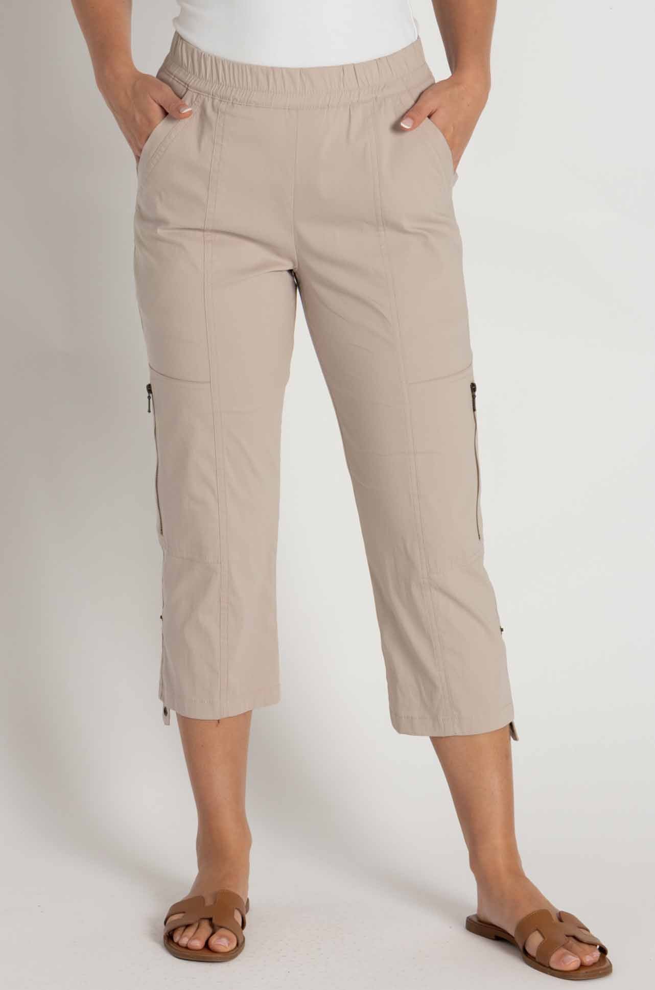 Mela Purdie - Cropped Zip Cargo in Praline