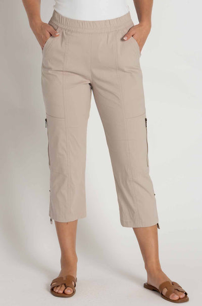Mela Purdie - Cropped Zip Cargo in Praline
