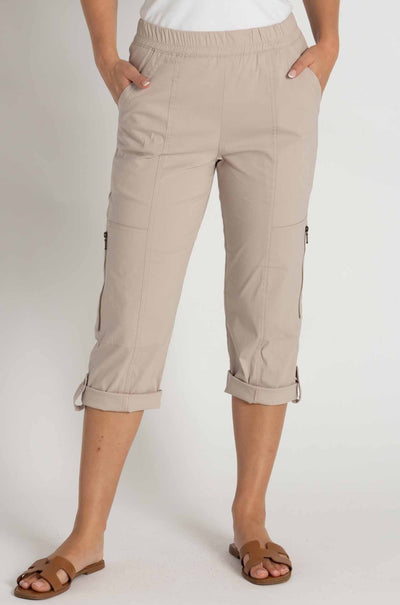 Mela Purdie - Cropped Zip Cargo in Praline