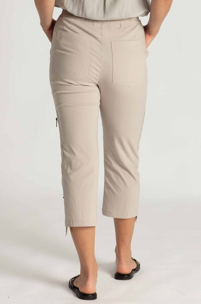 Mela Purdie - Cropped Zip Cargo in Putty