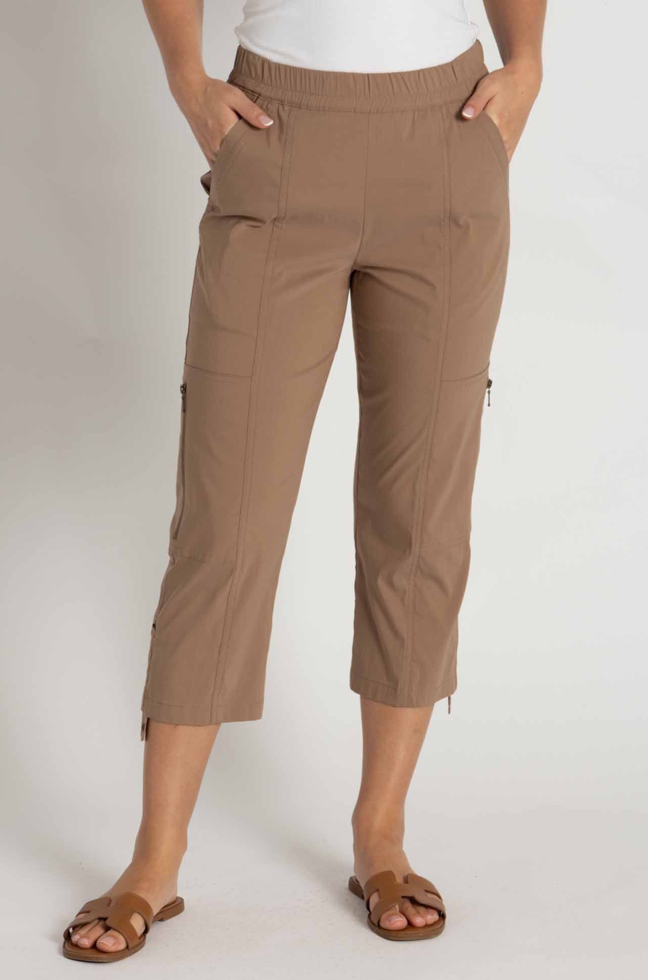 Mela Purdie - Cropped Zip Cargo in Safari