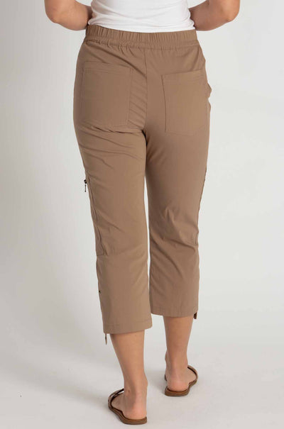 Mela Purdie - Cropped Zip Cargo in Safari