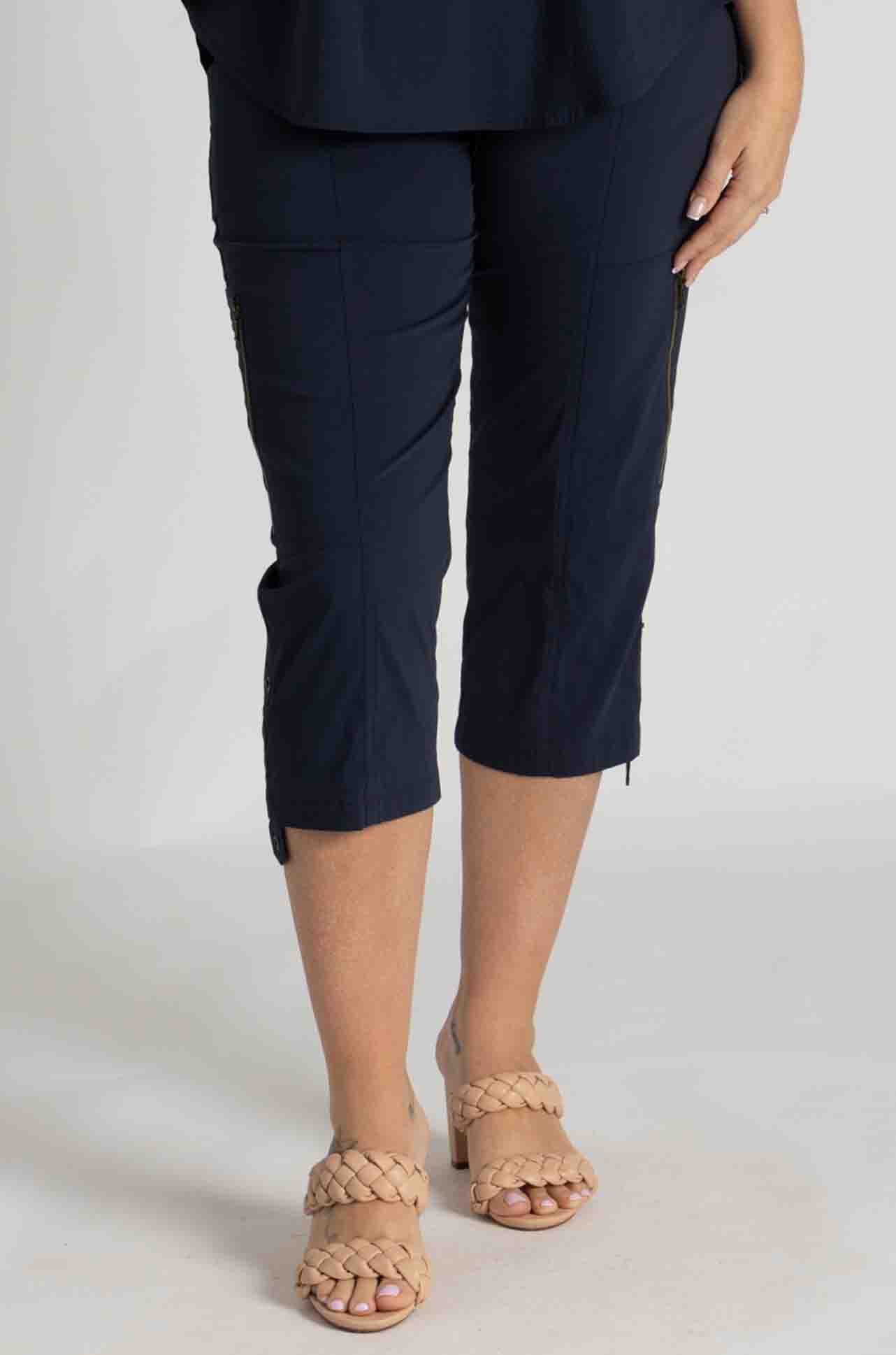 Mela Purdie - Cropped Zip Cargo in Sapphire