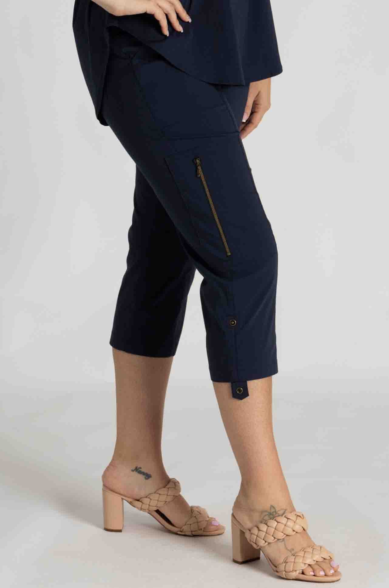 Mela Purdie - Cropped Zip Cargo in Sapphire