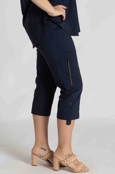 Mela Purdie - Cropped Zip Cargo in Sapphire