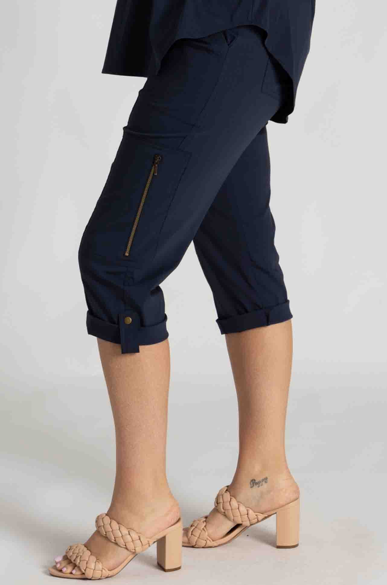 Mela Purdie - Cropped Zip Cargo in Sapphire