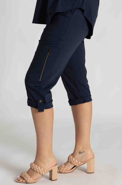 Mela Purdie - Cropped Zip Cargo in Sapphire