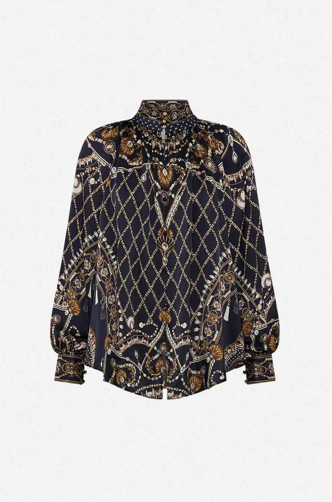 Camilla - Dance With The Duke Raglan Button Up Shirt