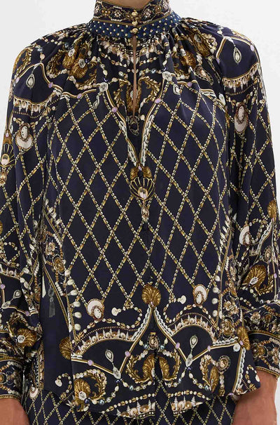 Camilla - Dance With The Duke Raglan Button Up Shirt