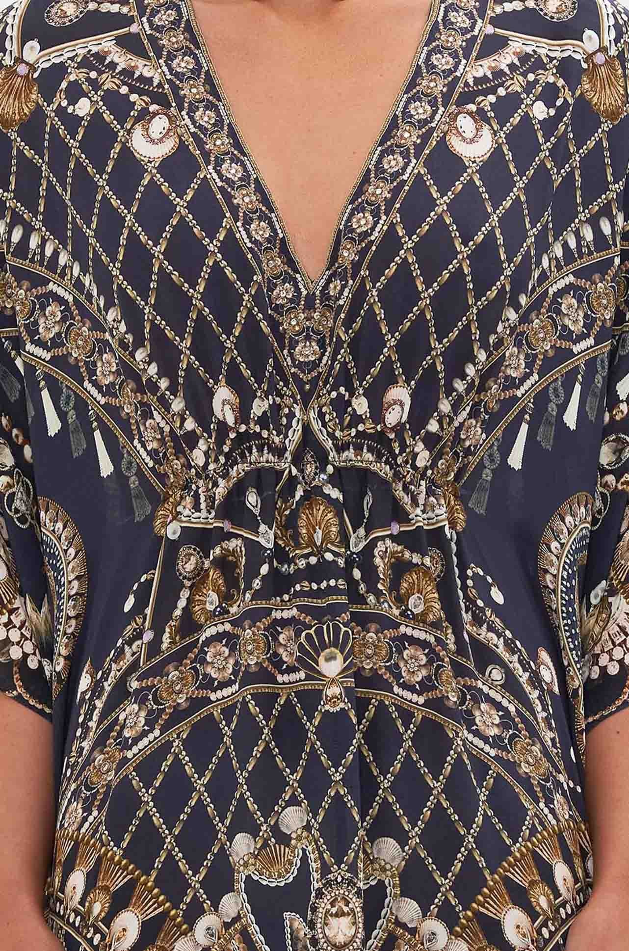 Camilla - Dance With The Duke Short Gathered Waist Kaftan