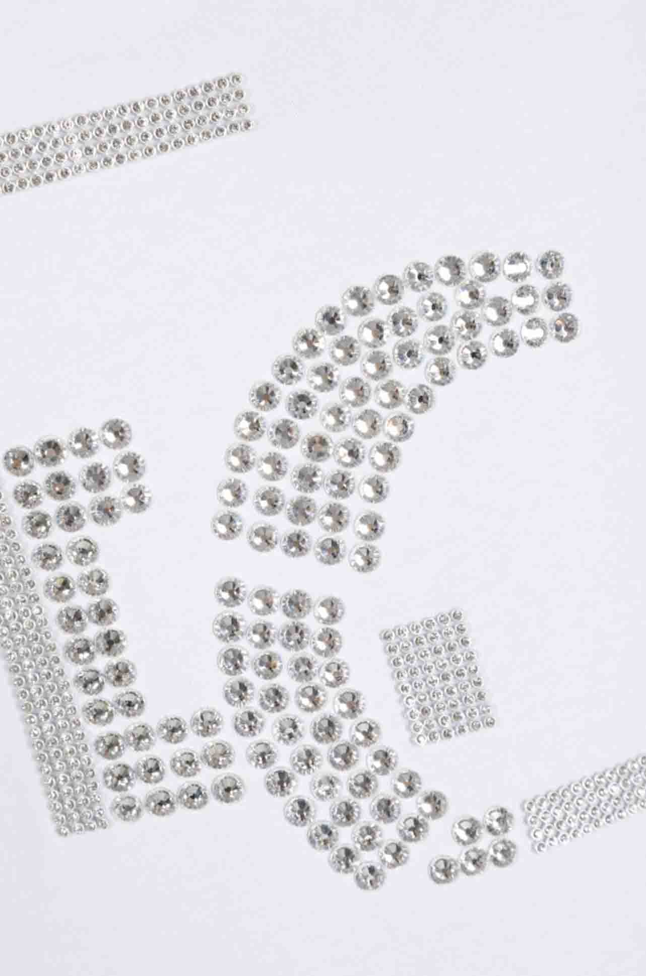Elisa Cavaletti - Diamante Detail Tee in Bianco