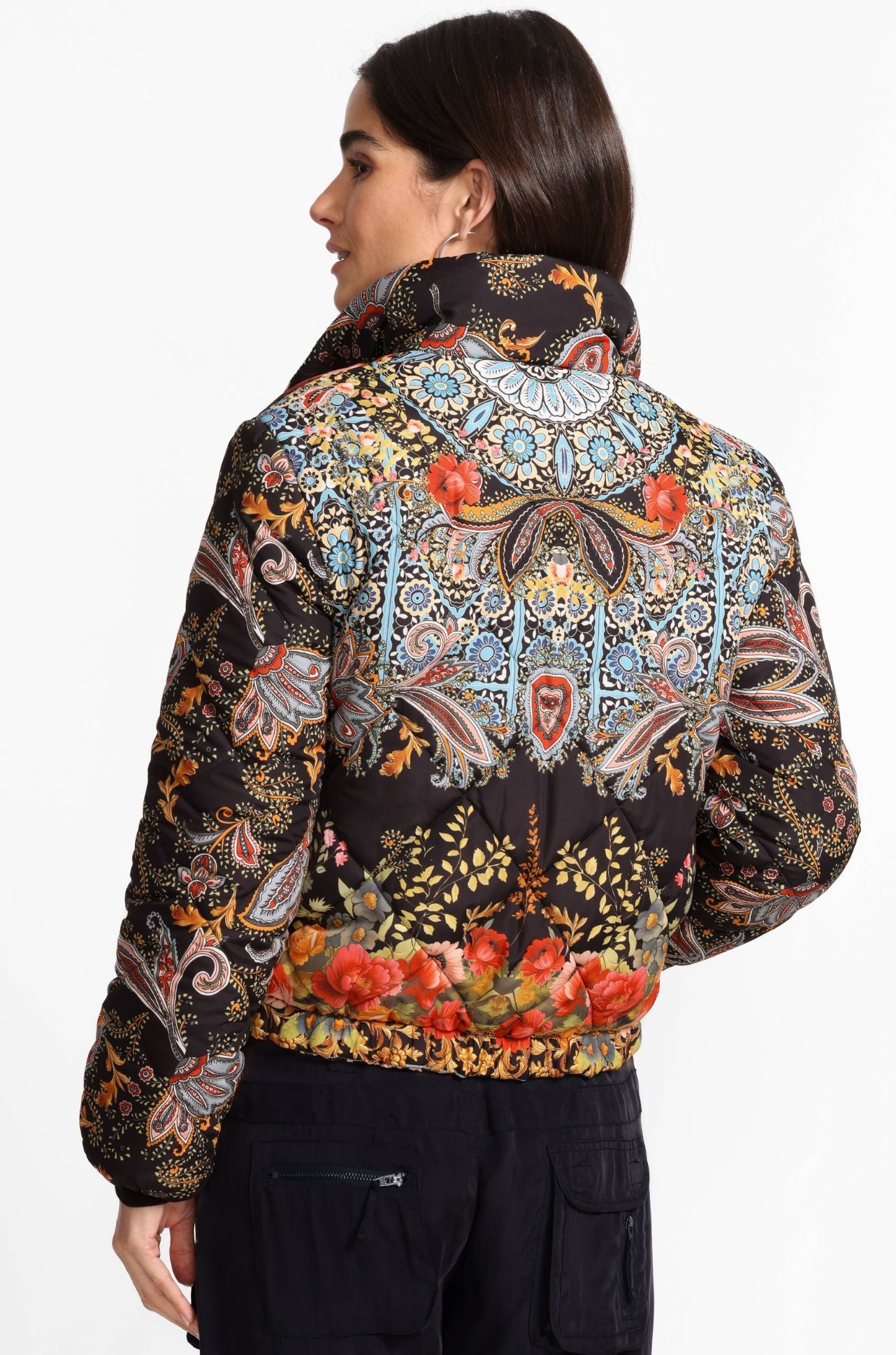 Johnny Was - Diamond Quilted Cropped Reversible Puffer in Leto