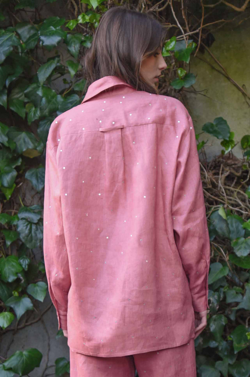 Trelise Cooper - Linen The Good Life Drift Away Shirt in Rose