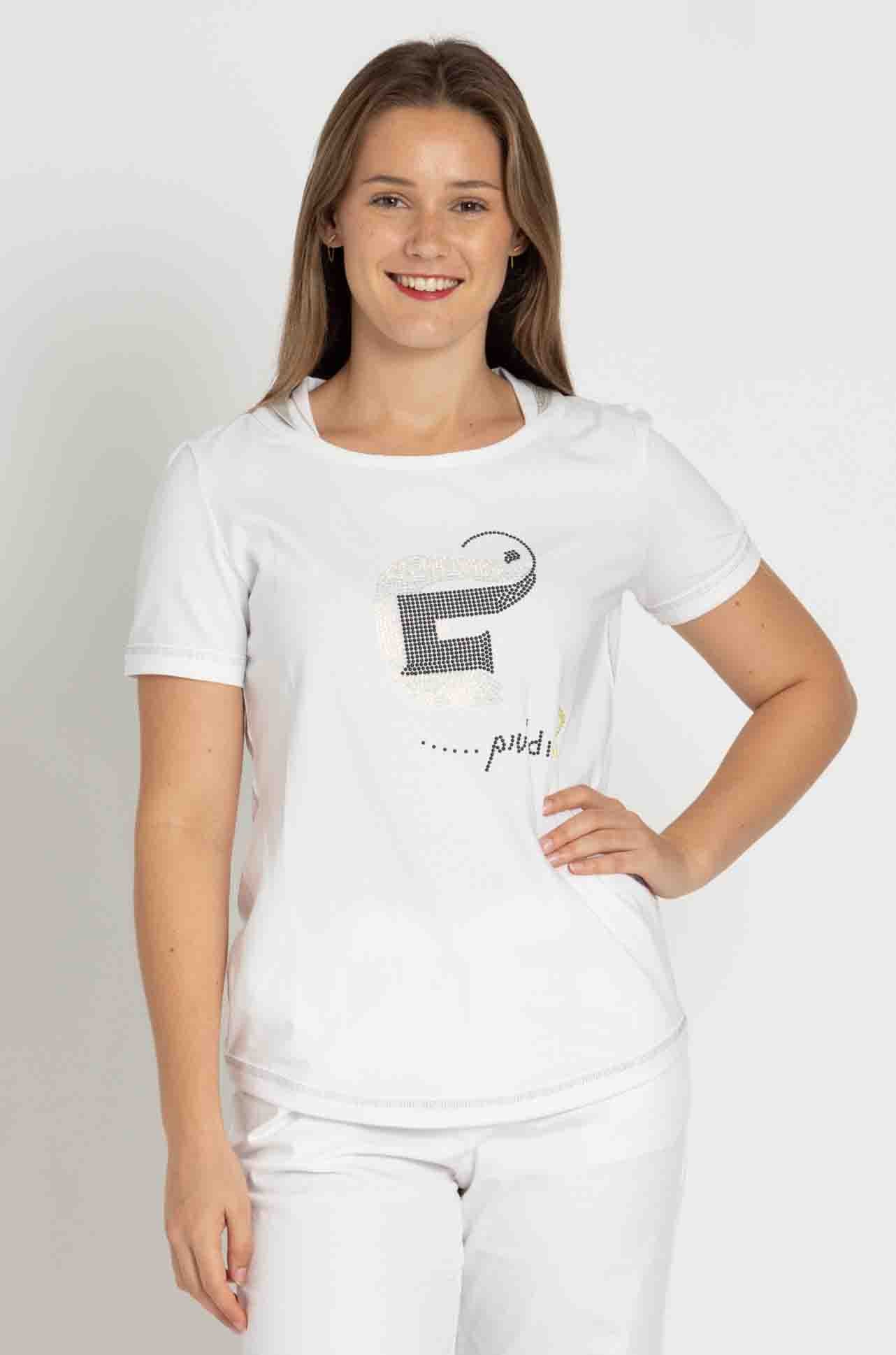 Elisa Cavaletti - EC Diamante Tee in Bianco