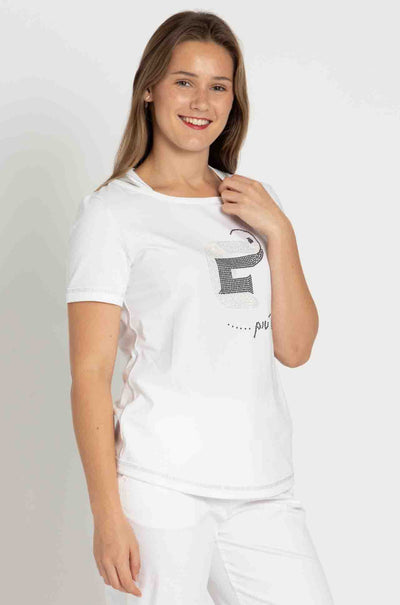 Elisa Cavaletti - EC Diamante Tee in Bianco