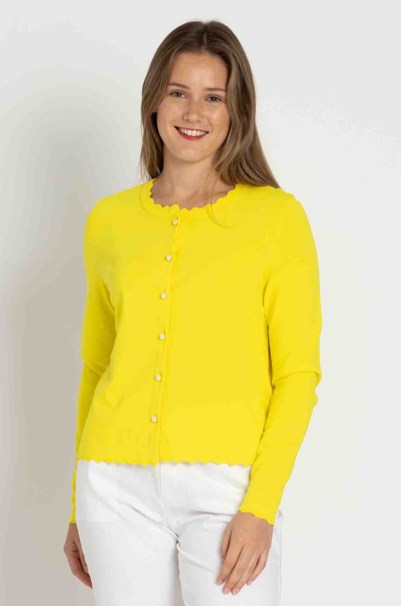 Marc Cain - Elegant Cardigan with a Crew Neck