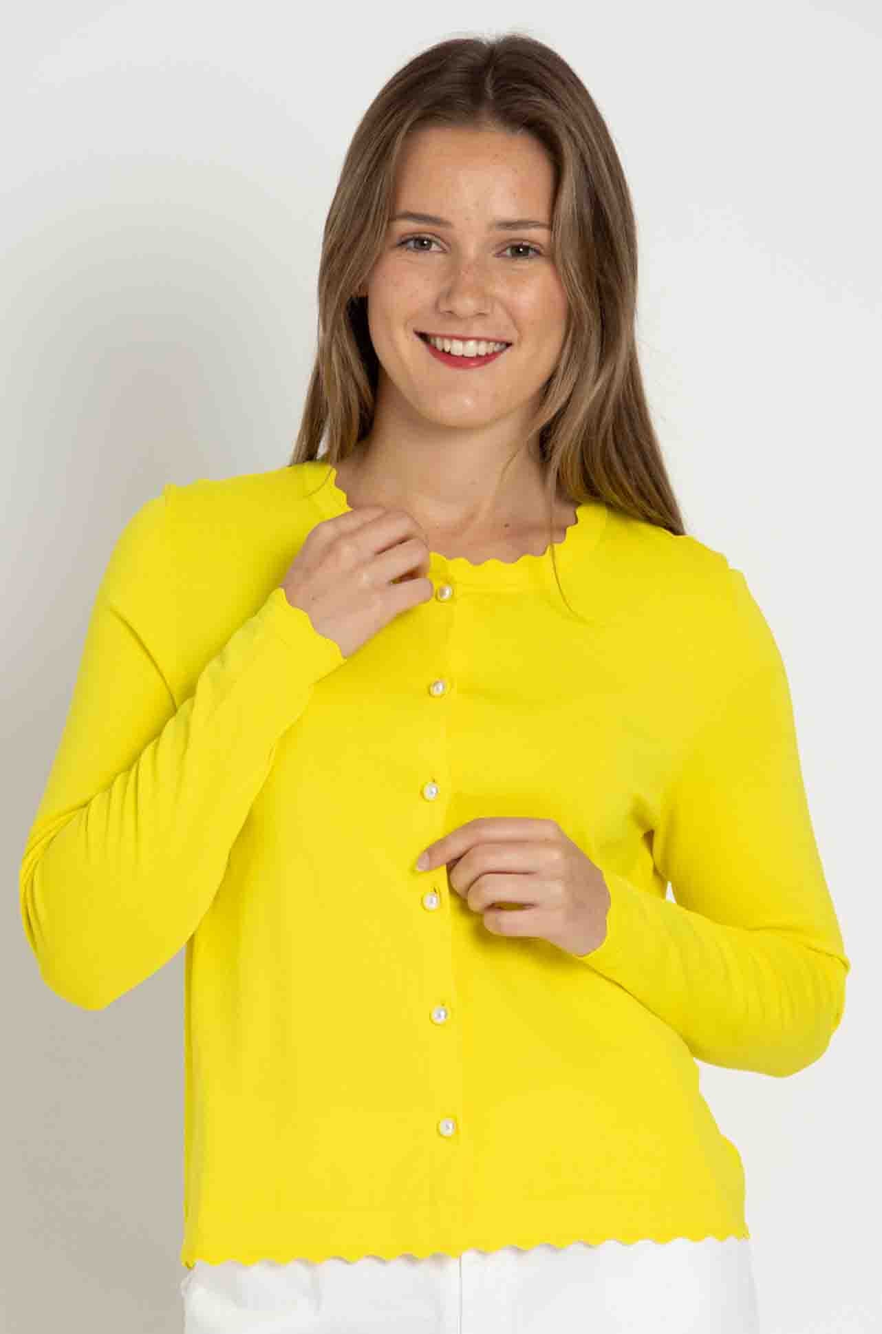 Marc Cain - Elegant Cardigan with a Crew Neck