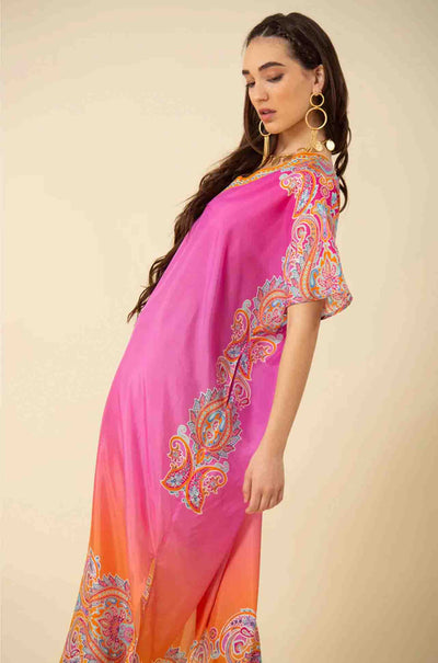 Hale Bob - Eloise V-Neck Caftan in Pink
