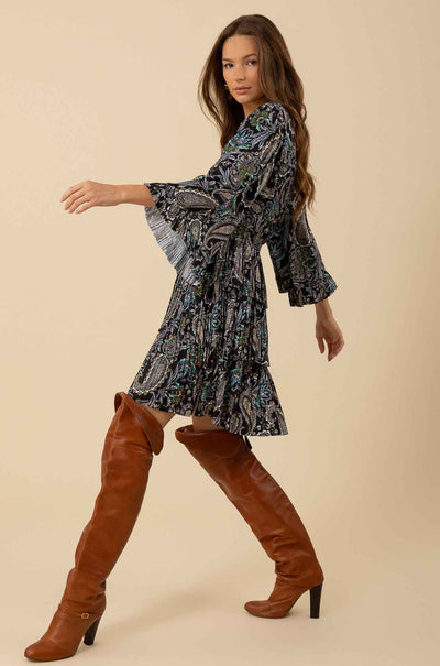 Hale Bob - Esmeralda L/S V Neck Dress